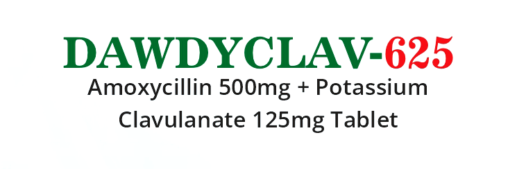 DAWDYCLAV-625 - Amoxycillin 500 mg + Potassium Clavulanate 125 mg Tablet